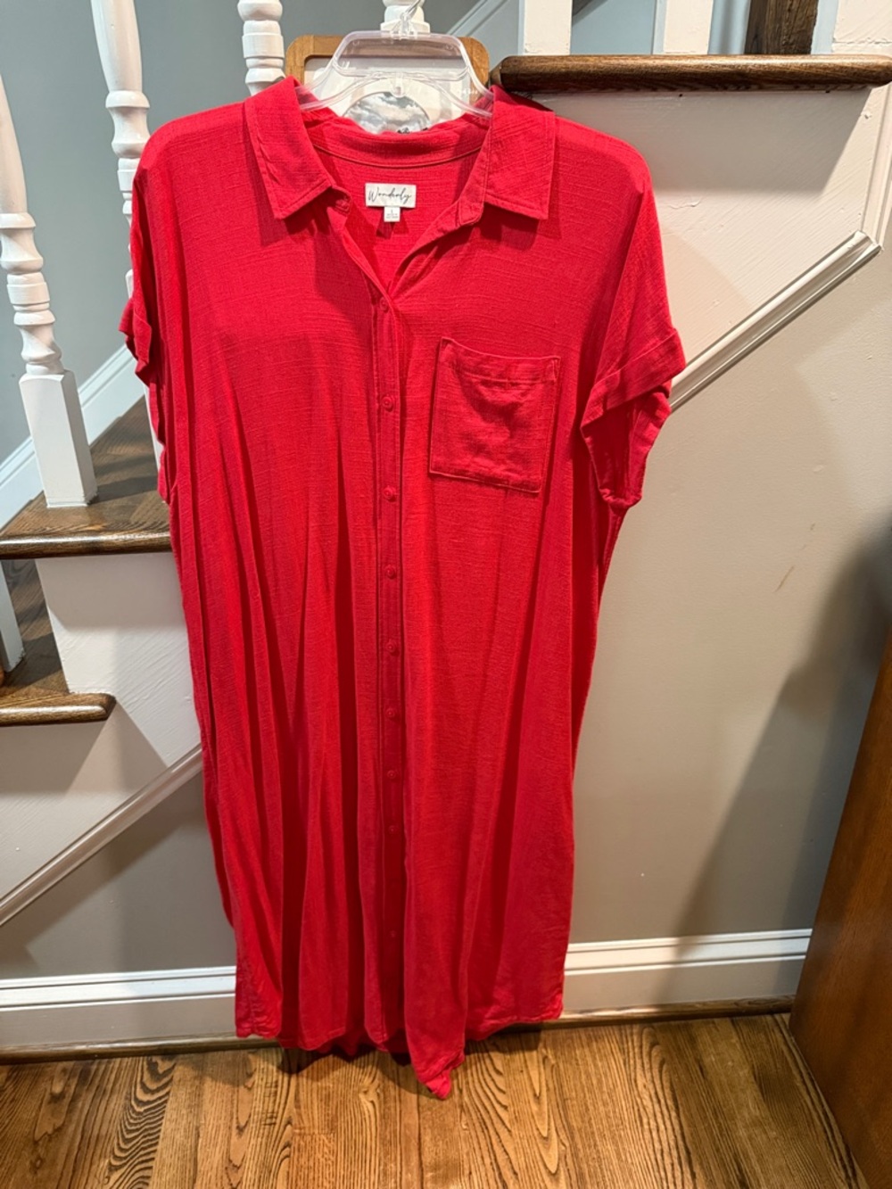 Wonderly Bold Red Shirt Dress